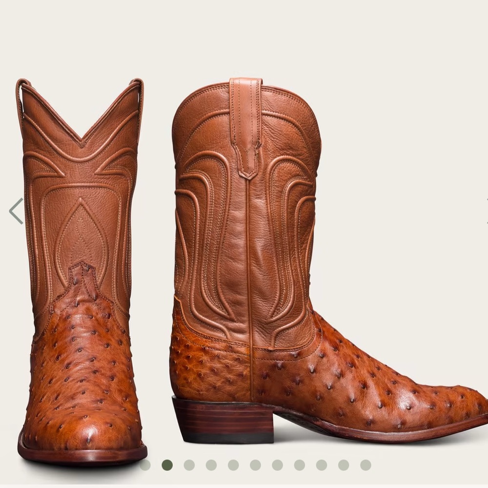 TECOVAS • THE WYATT PECAN OSTRICH SIZE 8.5